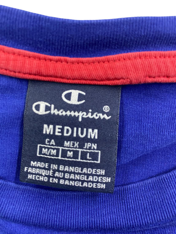 CHAMPION T-SHIRT CASUAL LOGO BLU UOMO M