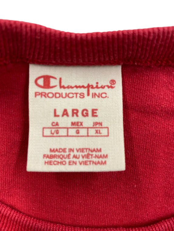 CHAMPION T-SHIRT CASUAL SMALL ΛΟΓΟΤΥΠΟ ΚΟΚΚΙΝΟ ΑΝΔΡΙΚΟ L