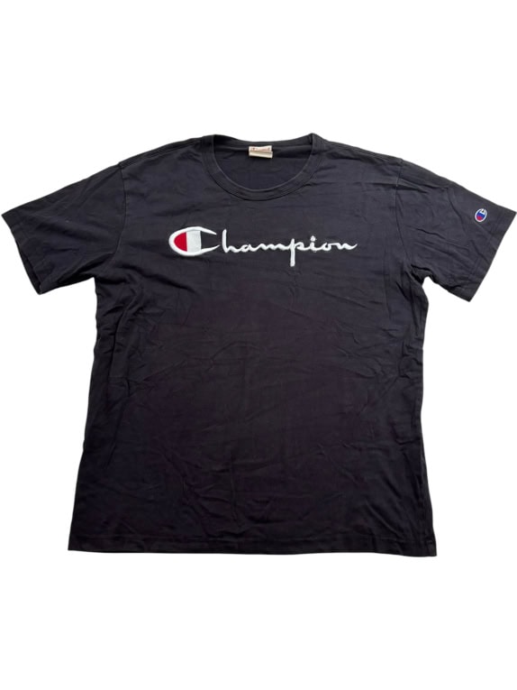 CHAMPION T-SHIRT EMBROIDERED SPELLOUT ΜΑΥΡΟ UNISEX M