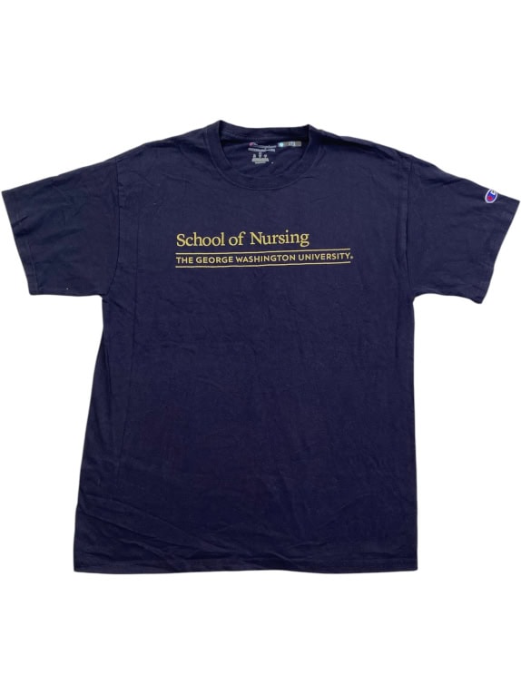 CHAMPION T-SHIRT GEORGE WASHINGTON UNIVERSITY LOGO ΜΠΛΕ UNISEX M