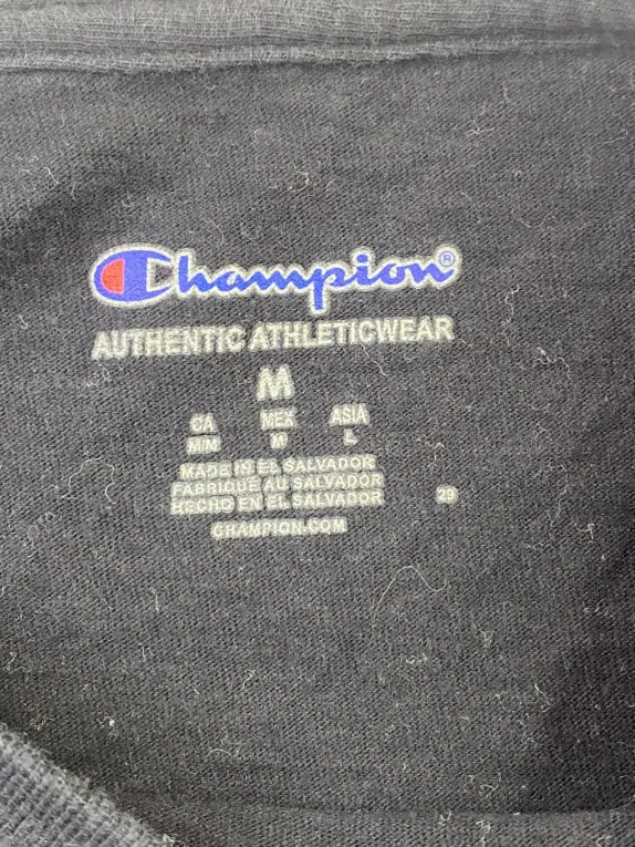 CHAMPION T SHIRT GRAPHIC ΜΑΥΡΟ ΑΝΤΡΙΚΟ PRE OWNED M