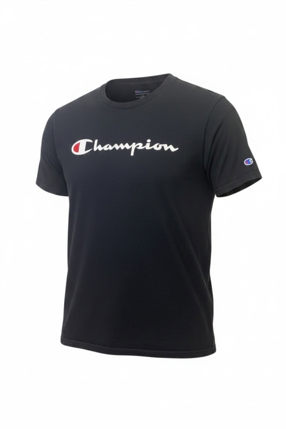 CHAMPION T SHIRT GRAPHIC BLACK MEN PRE OWNED M