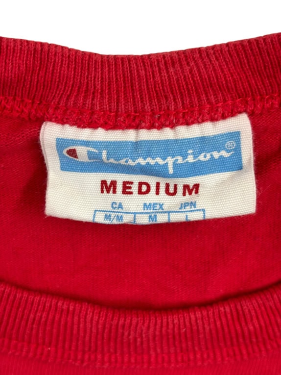 CHAMPION T-Shirt Graphic Spellout Big Logo Κόκκινο UNISEX M