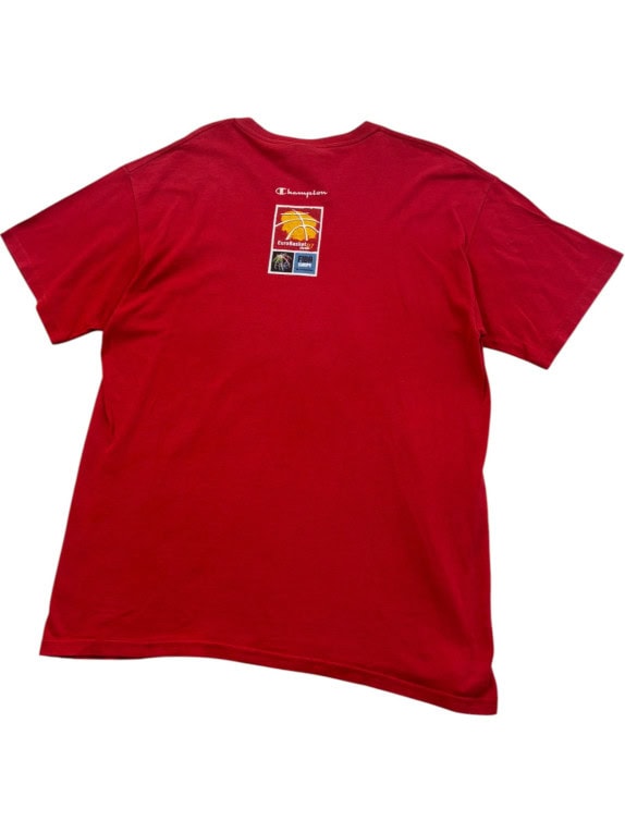 CHAMPION GRAPHIC TEE SPORTSWEAR RED MENS PRE OWNED L