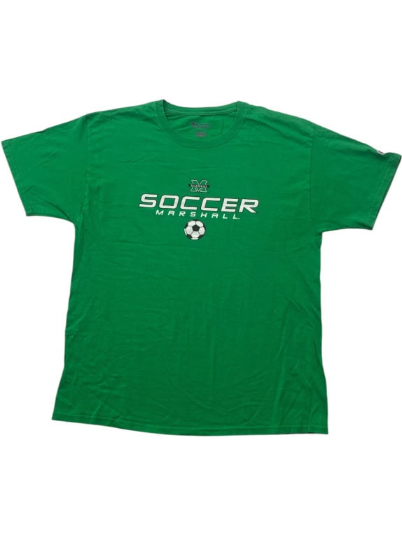 CHAMPION GRAPHIC TEE SPORTSWEAR GREEN MENS PRE OWNED L
