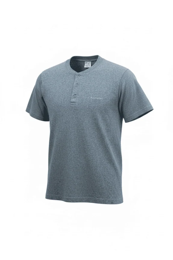 CHAMPION T-SHIRT HENLEY VINTAGE ΛΟΓΟΤΥΠΟ ΜΠΛΕ ΜΕΛΑΝΖΕ ΑΝΔΡΙΚΟ M
