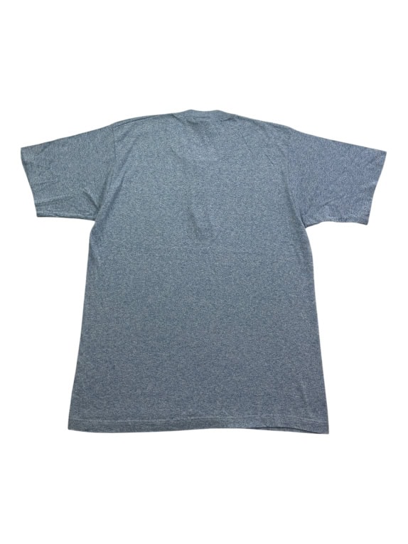 CHAMPION T-SHIRT HENLEY VINTAGE CON LOGO BLU MELANGE UOMO M