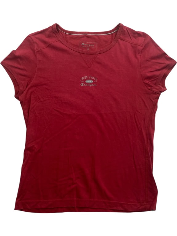 CHAMPION T-Shirt Heritage Logo Κόκκινο Γυναικείο M