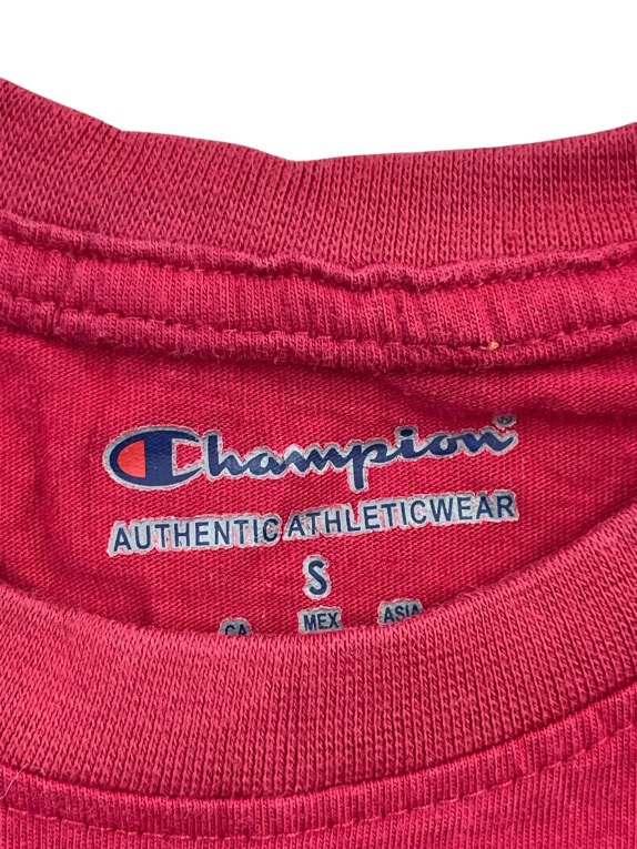 Champion T-Shirt Logo Rosso UNISEX S