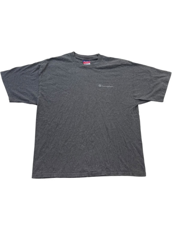 CHAMPION T SHIRT MINIMAL GREY MEN PRE OWNED M