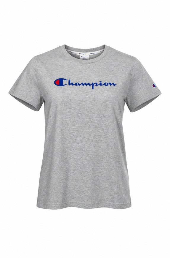 CHAMPION T SHIRT MINIMAL GREY WOMEN PRE OWNED M