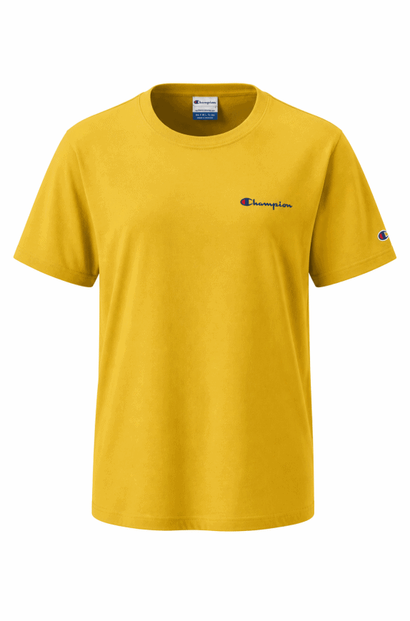 CHAMPION T SHIRT MINIMAL GIALLO UOMO PRE OWNED L