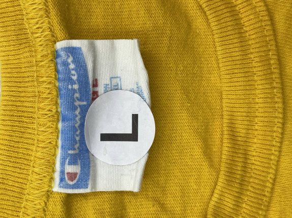 CHAMPION T SHIRT MINIMAL GIALLO UOMO PRE OWNED L