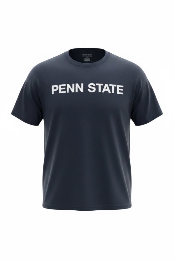 CHAMPION T-SHIRT PENN STATE CON SCRITTA E LOGO SUL RETRO BLU UNISEX XL