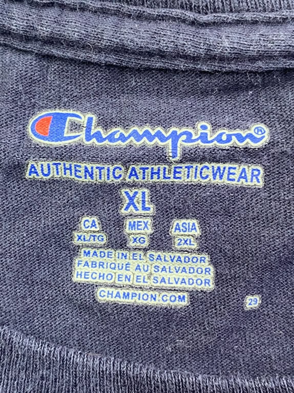 CHAMPION T-SHIRT PENN STATE CON SCRITTA E LOGO SUL RETRO BLU UNISEX XL