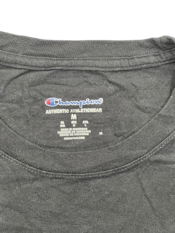 CHAMPION T SHIRT RETRO ΜΑΥΡΟ ΑΝΤΡΙΚΟ M pre-owned