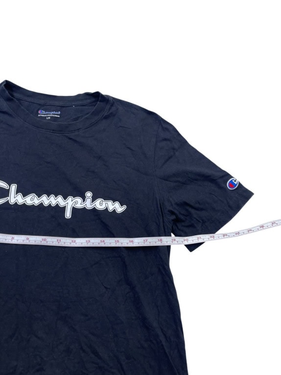 CHAMPION T SHIRT SPELL OUT NERA DONNA PRE OWNED L