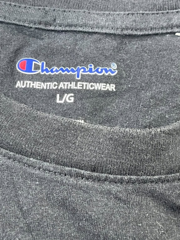 CHAMPION T SHIRT SPELL OUT NERA DONNA PRE OWNED L