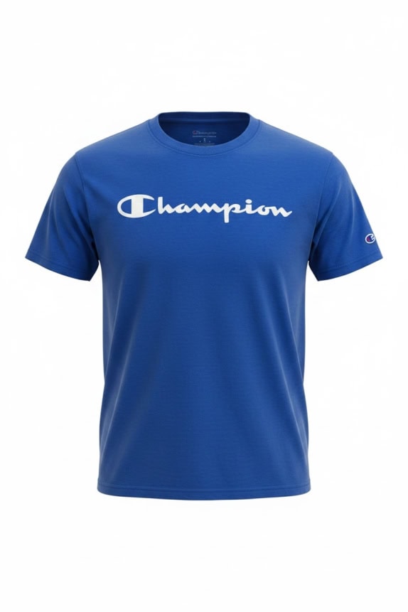CHAMPION T-SHIRT SPELLOUT LOGO ΜΠΛΕ UNISEX M