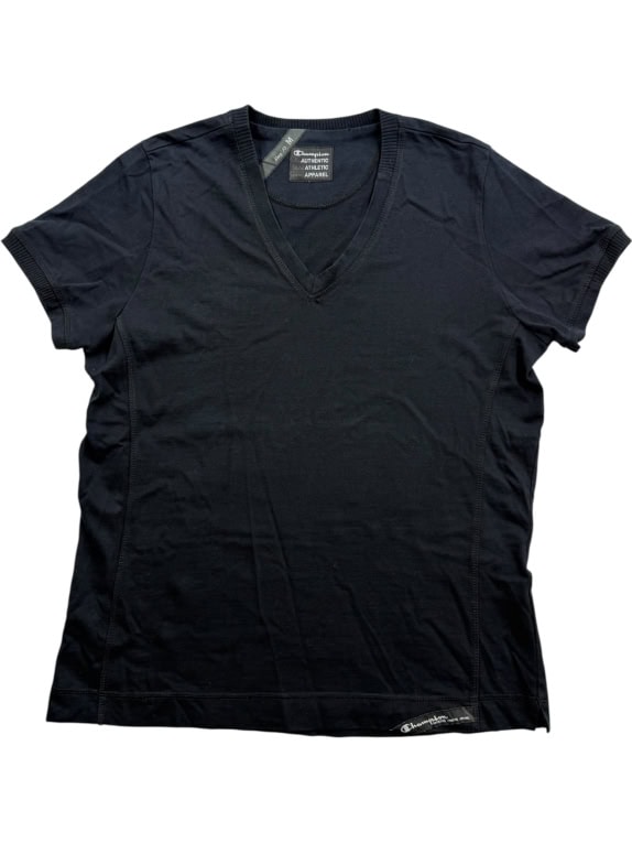 CHAMPION T-Shirt V-Neck Athletic Μαύρο Ανδρικό M
