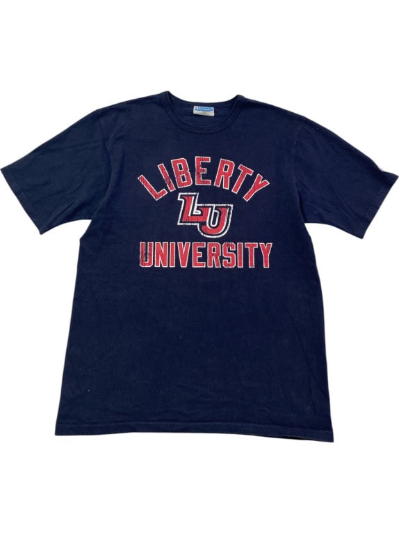 CHAMPION T SHIRT GRAFICA VINTAGE COLLEGIATE NAVY UOMO PRE OWNED M