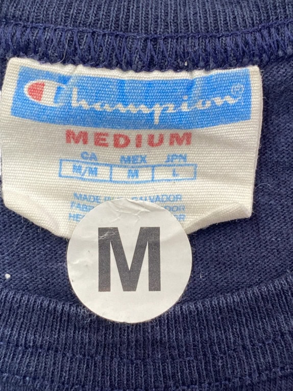 CHAMPION T SHIRT GRAFICA VINTAGE COLLEGIATE NAVY UOMO PRE OWNED M