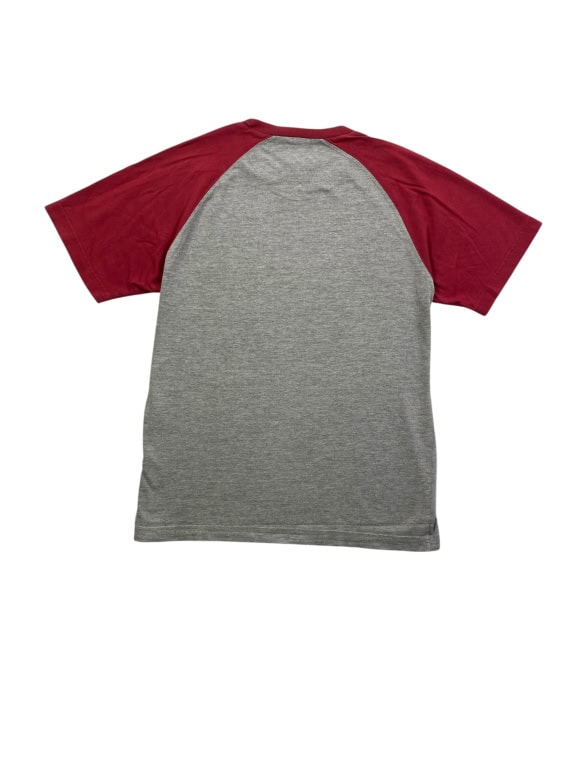 CHAMPION T-Shirt con logo vintage grigio rosso da uomo M
