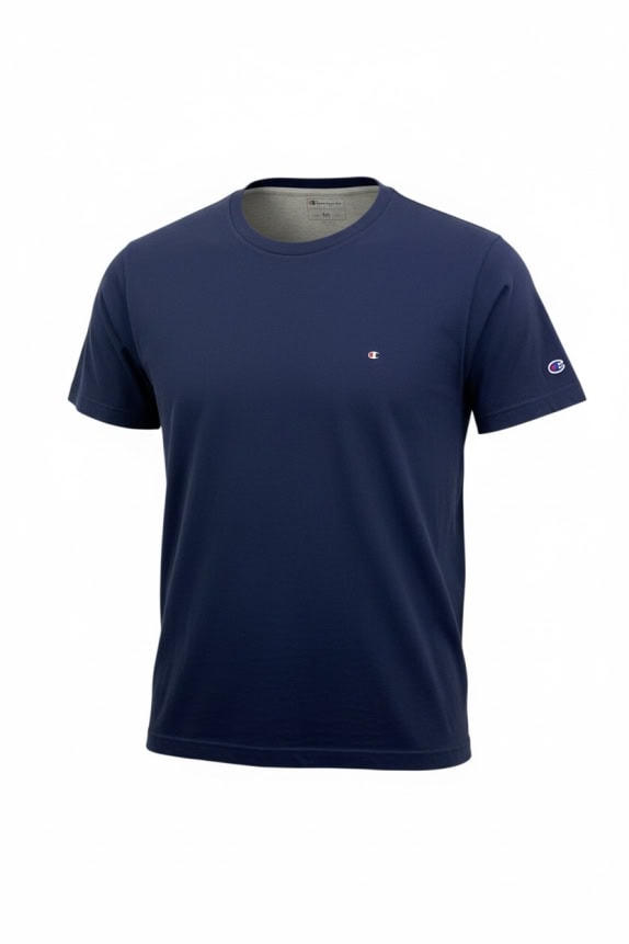 CHAMPION T-SHIRT VINTAGE PICCOLO LOGO BLU DA UOMO M