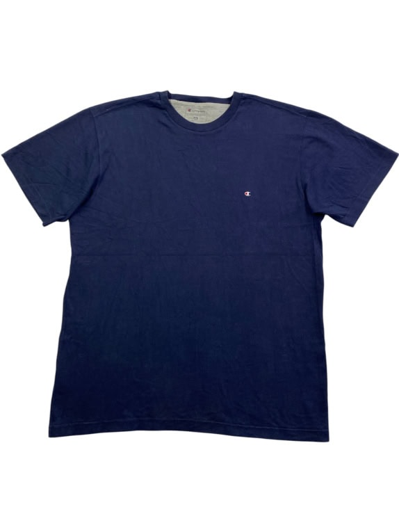 CHAMPION T-SHIRT VINTAGE PICCOLO LOGO BLU DA UOMO M