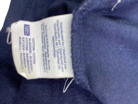 CHAMPION T-SHIRT VINTAGE PICCOLO LOGO BLU DA UOMO M
