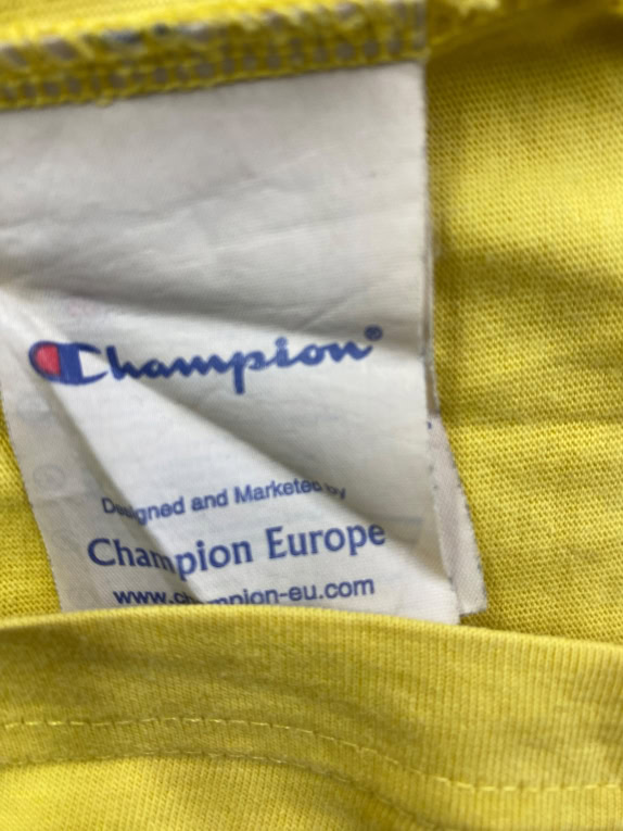 CHAMPION T-SHIRT STILE VINTAGE LOGO GIALLO UOMO L