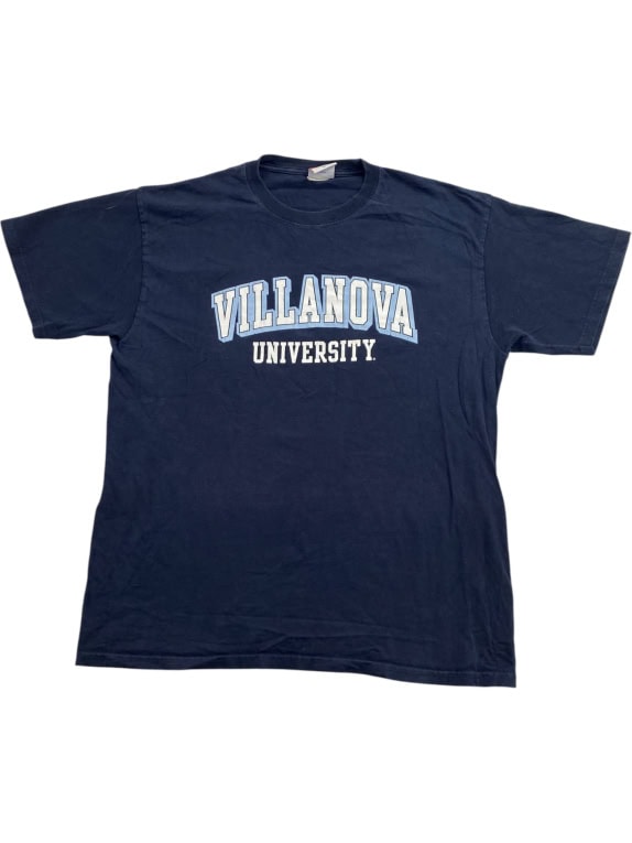 CHAMPION T-SHIRT VINTAGE VILLANOVA UNIVERSITY ΛΟΓΟΤΥΠΟ ΜΠΛΕ ΣΚΟΥΡΟ UNISEX XL preowned
