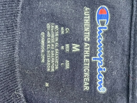 CHAMPION TEE STREETWEAR NAVY UOMO PRE OWNED M