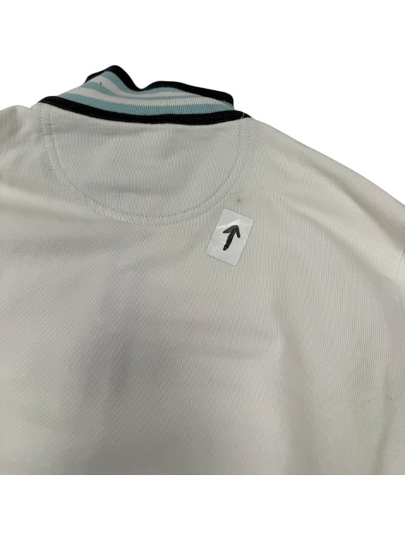 CHAMPION GIACCA DA TRACK BIANCA CON RIGHE TURCHESI E ZIP - M