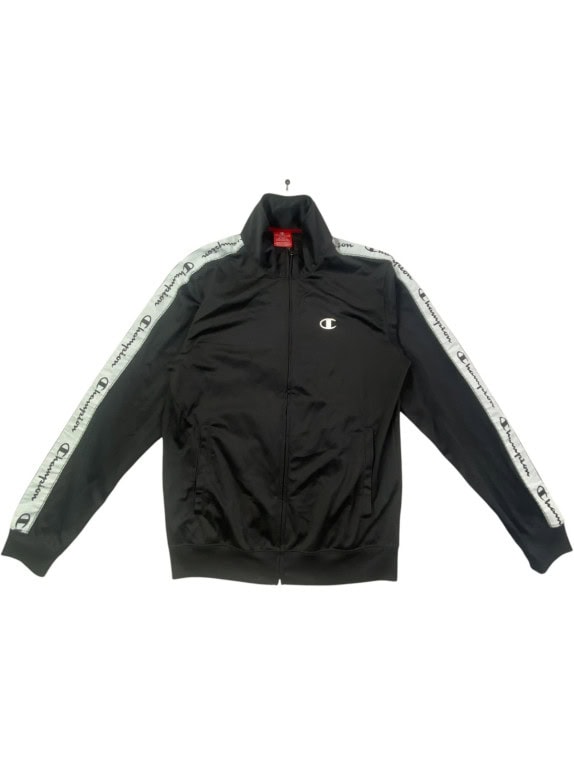CHAMPION TRACK JACKET SPORTSWEAR ΜΑΥΡΟ UNISEX PRE OWNED S