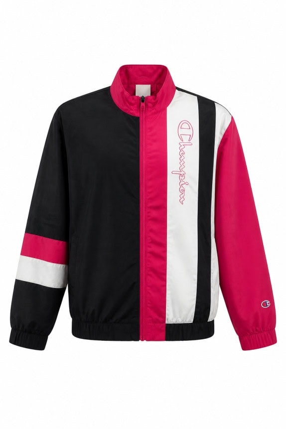 1990 CHAMPION ΤΖΑΚΕΤ STREETWEAR ΜΑΥΡΟ ΡΟΖ ΛΕΥΚΟ ΑΝΤΡΙΚΟ PRE OWNED L