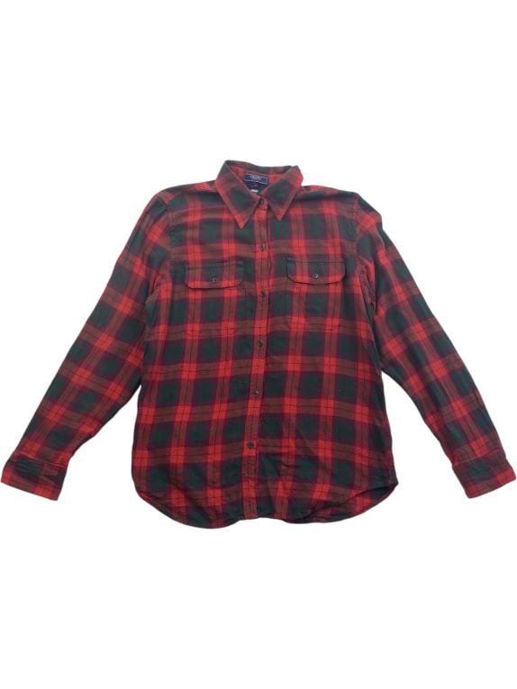 CHAPS DENIM Plaid Casual Vintage Shirt Red/Green Men M