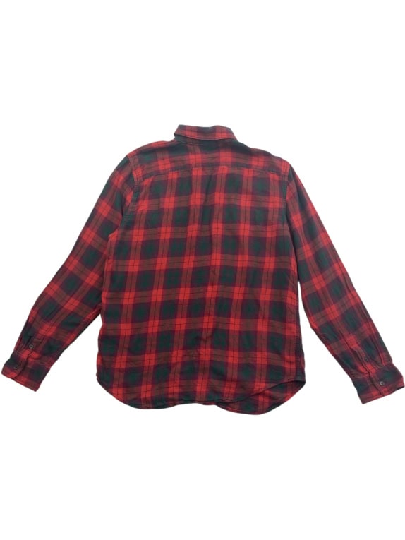 CHAPS DENIM Plaid Casual Vintage Shirt Red/Green Men M