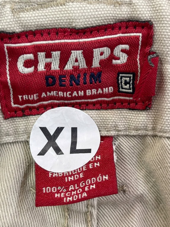 CHAPS DENIM BERMUDA CARGO WORKWEAR BEIGE UOMO PRE OWNED XL
