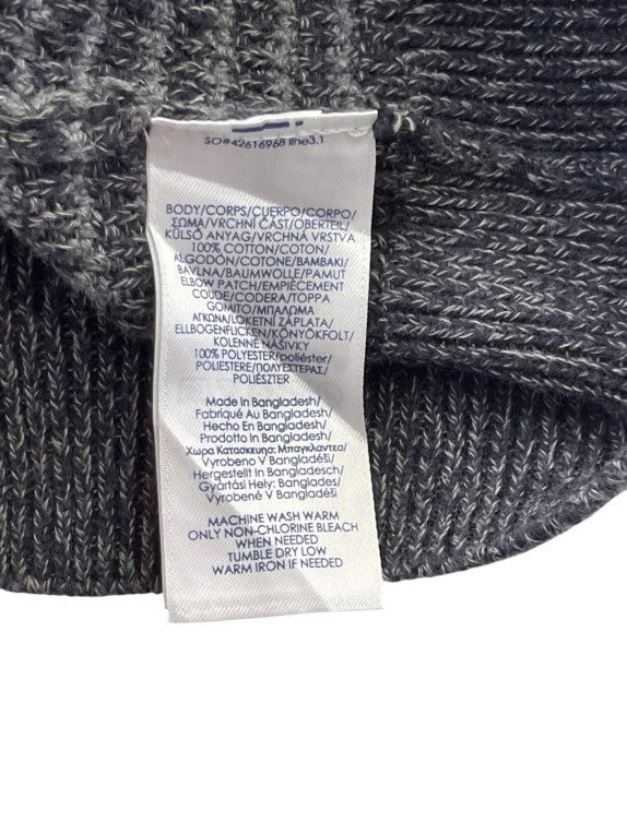 CHAPS MAGLIONE IN MAGLIA CLASSICO GRIGIO SCURO UOMO PRE OWNED L