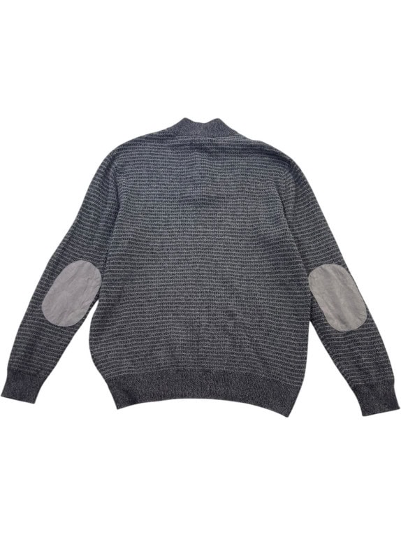 CHAPS MAGLIONE IN MAGLIA CLASSICO GRIGIO SCURO UOMO PRE OWNED L