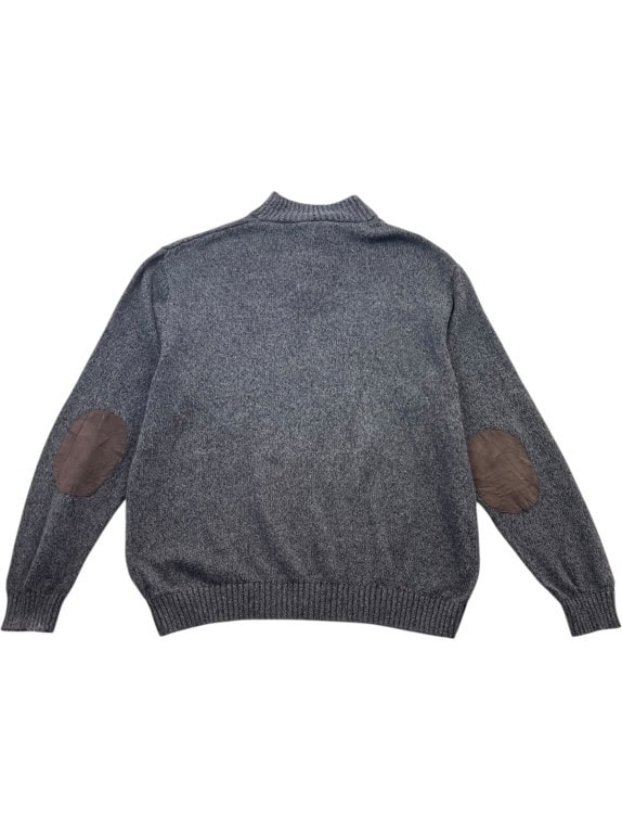 CHAPS ΠΛΕΚΤΟ ΠΟΥΛΟΒΕΡ ΜΕ ΚΟΥΜΠΙΑ ΚΛΑΣΙΚΟ CHARCOAL GREY ΑΝΤΡΙΚΟ PRE OWNED XXL