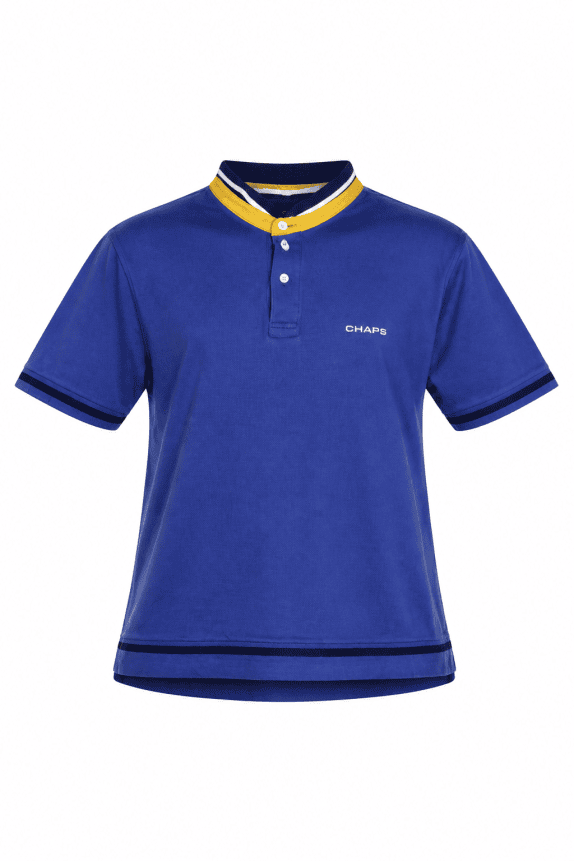 CHAPS POLO SHIRT RETRO BLU UOMO PRE OWNED L