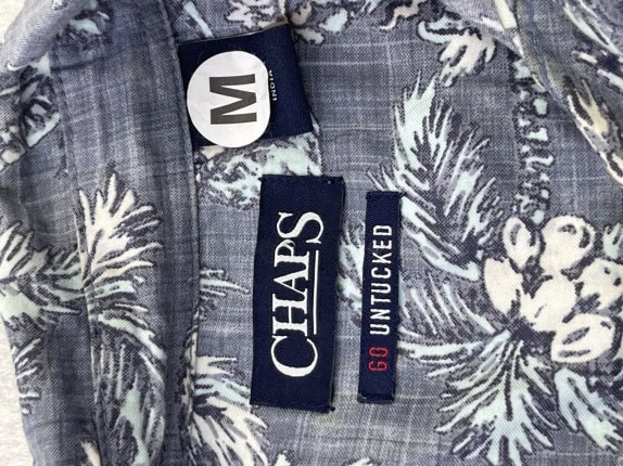 CHAPS SHIRT VINTAGE GREY MENS PRE OWNED M