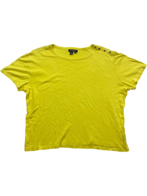 Chaps T-Shirt Casual Minimal Κίτρινο Γυναικείο XL