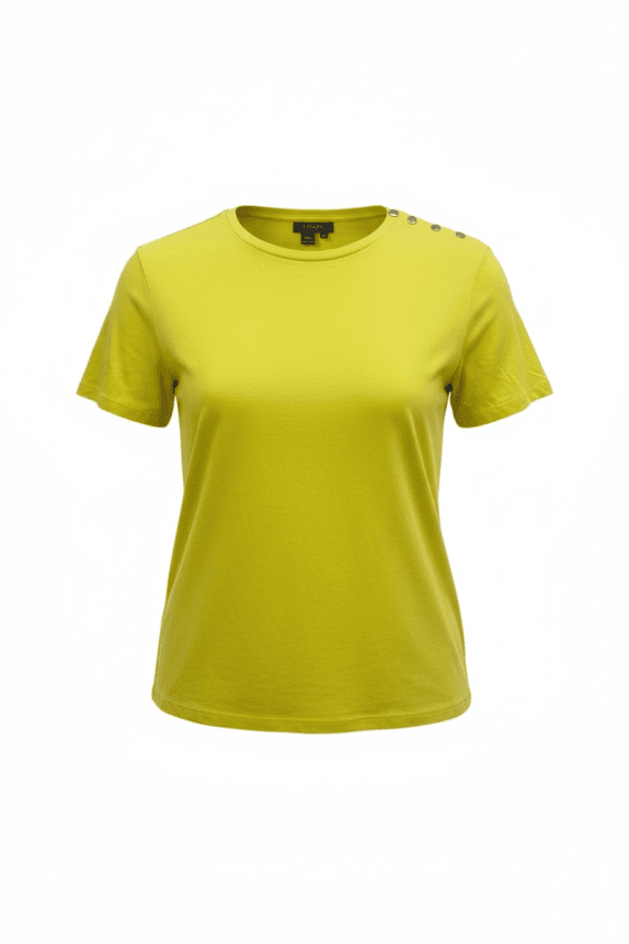 Chaps T-Shirt Casual Minimal Κίτρινο Γυναικείο XL