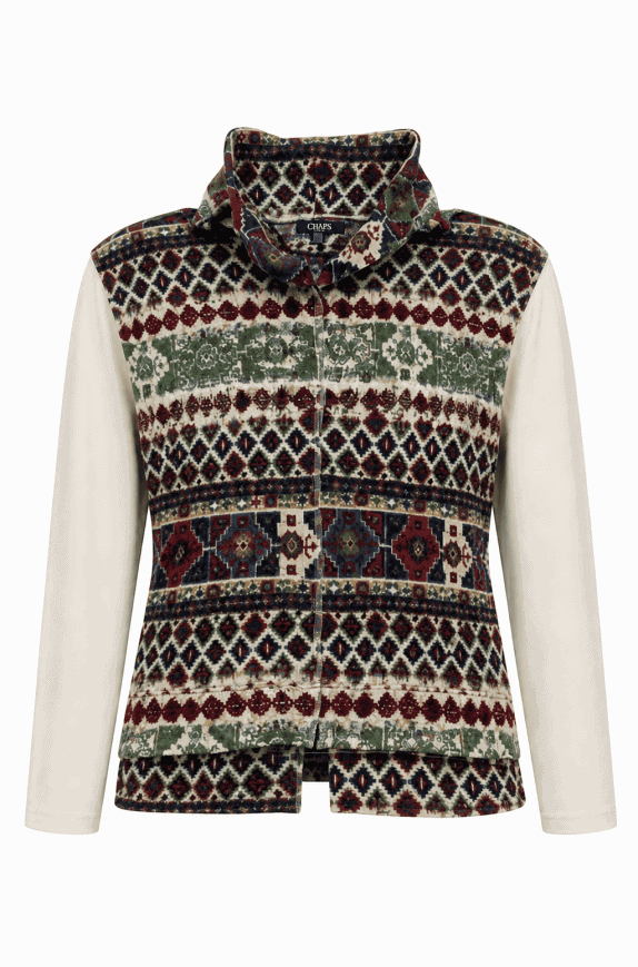 CHAPS JACKET PATTERN MULTICOLOUR WOMEN PRE OWNED S