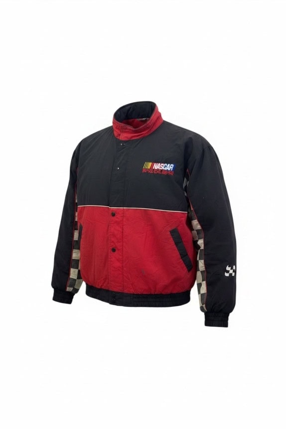 CHASE AUTHENTICS ΜΠΟΥΦΑΝ RACING VINTAGE ΜΑΥΡΟ ΚΟΚΚΙΝΟ ΑΝΤΡΙΚΟ PRE OWNED M