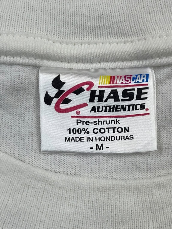 Chase Authentics NASCAR T-Shirt Trevor Bayne 21 Big Print Bianco Unisex M