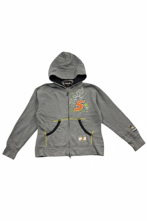 Chase Authentics NASCAR Zip Hoodie Y2K Big Logo Γκρι Unisex S